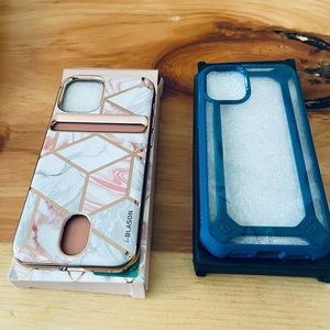 iPhone 12 mini Cases NEW in Box Rose Gold and Royal Blue  2 Cases!